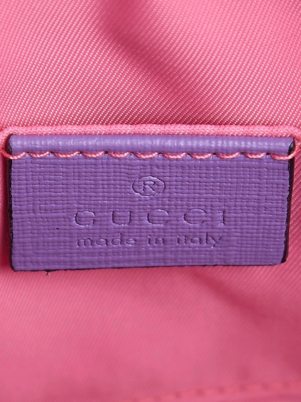 Gucci Beige GG Supreme Mini Dome Satchel with Purple Trim and Colorful Appliqués - Picture 6 of 9